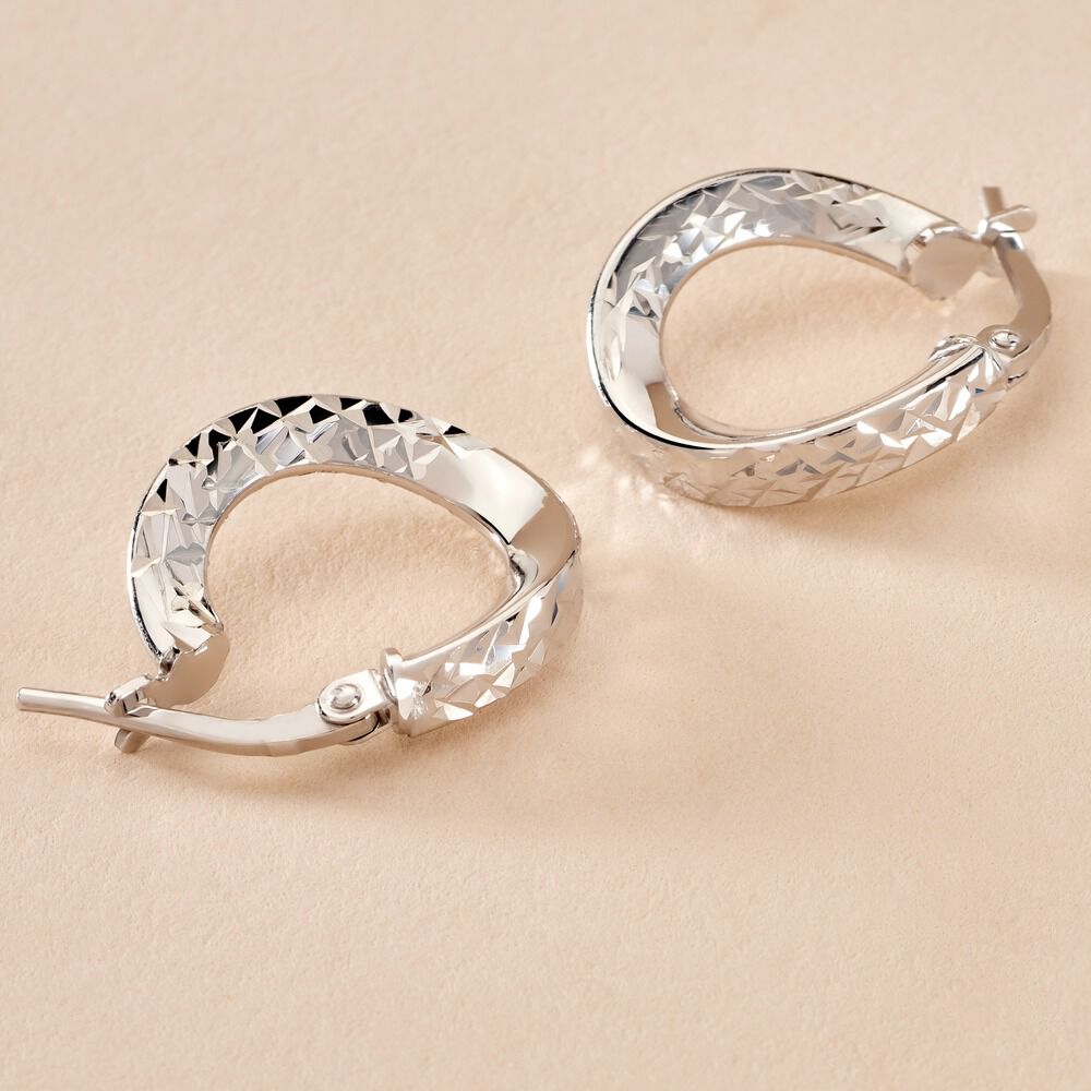 Créoles Moheli Argent Blanc - Créoles Femme | Marc Orian