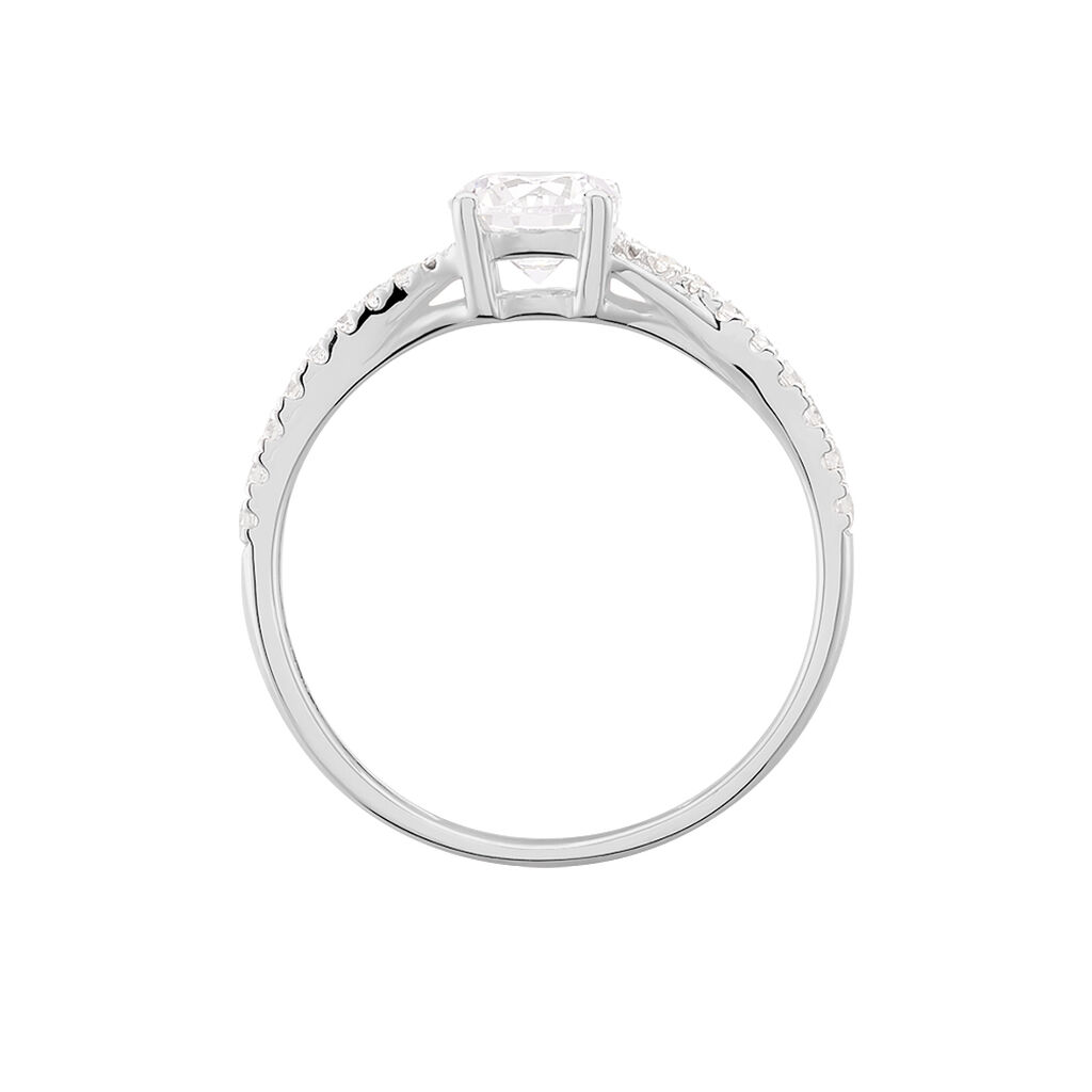 Bague Evita Or Blanc Oxyde De Zirconium - Bagues Solitaire Femme | Marc Orian