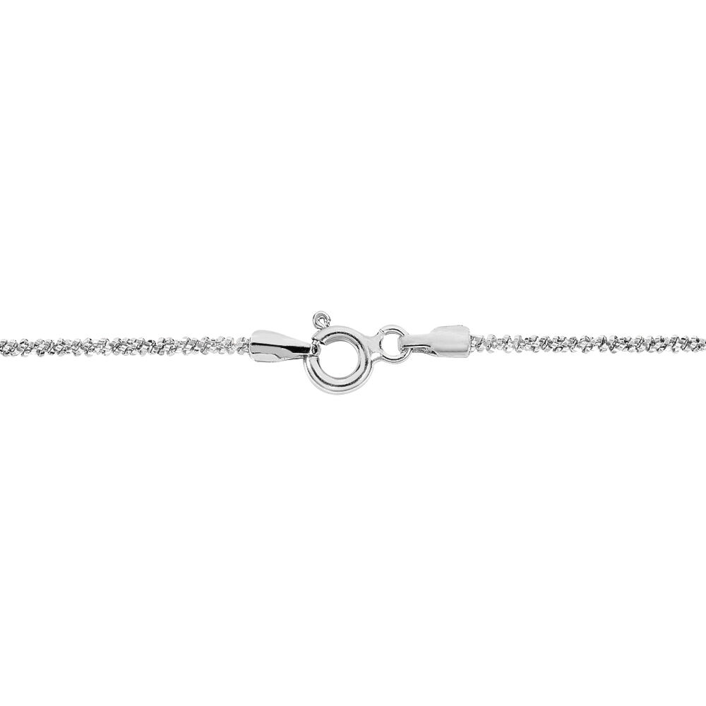 Bracelet Cherame Maille Criss Cross Argent Blanc - Bracelets mailles Femme | Marc Orian