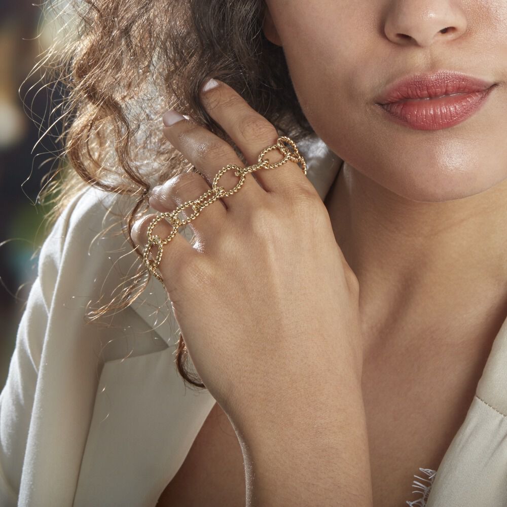 Bracelet Acier Dore Alparslan - Bracelets chaînes Femme | Marc Orian