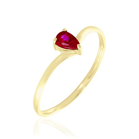 Bague Solitaire Goutte Or Jaune Rubis - Bagues Femme | Marc Orian