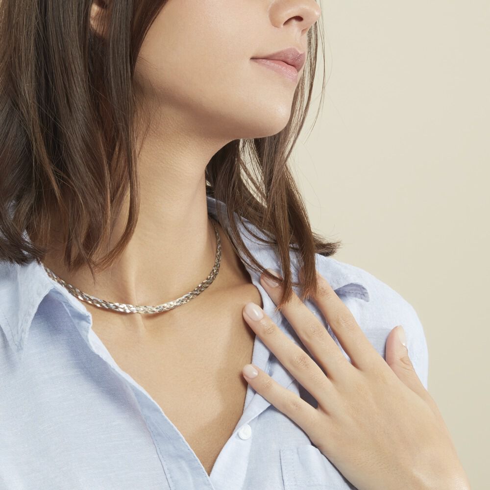Collier Jasmin Tresse Or Tricolore - Colliers Femme | Marc Orian