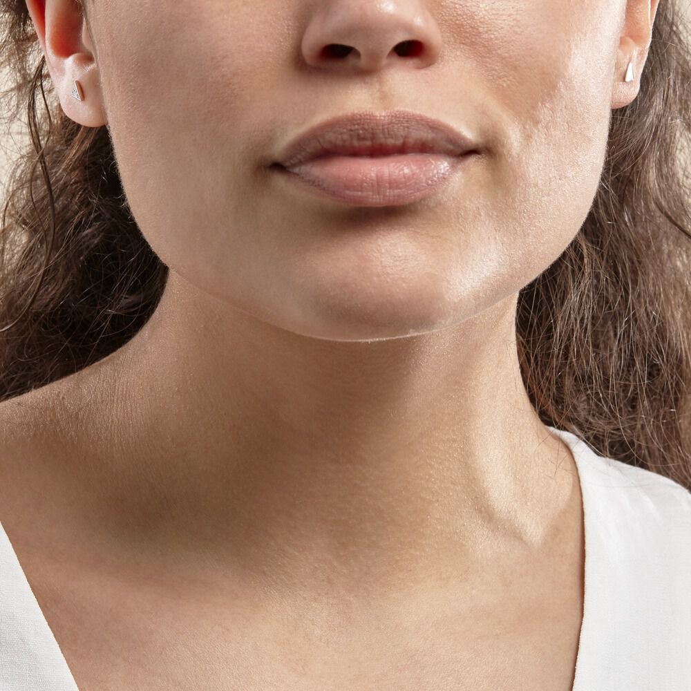 Boucles D'oreilles Puces Bartoumieu Argent Blanc Oxyde De Zirconium - Pendantes Femme | Marc Orian