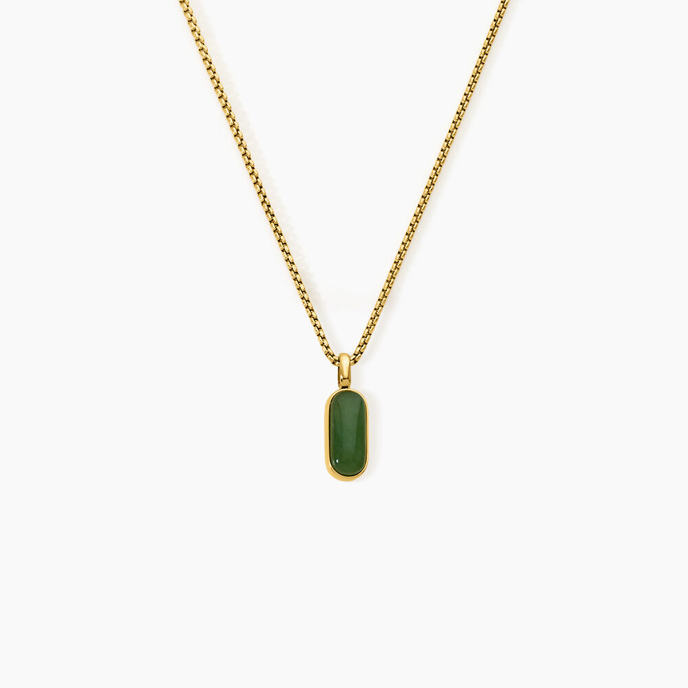 Collier Dannie Acier Jaune Aventurine - Colliers avec pierres Femme | Marc Orian