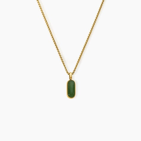 Collier Dannie Acier Jaune Aventurine - Colliers avec pierres Femme | Marc Orian