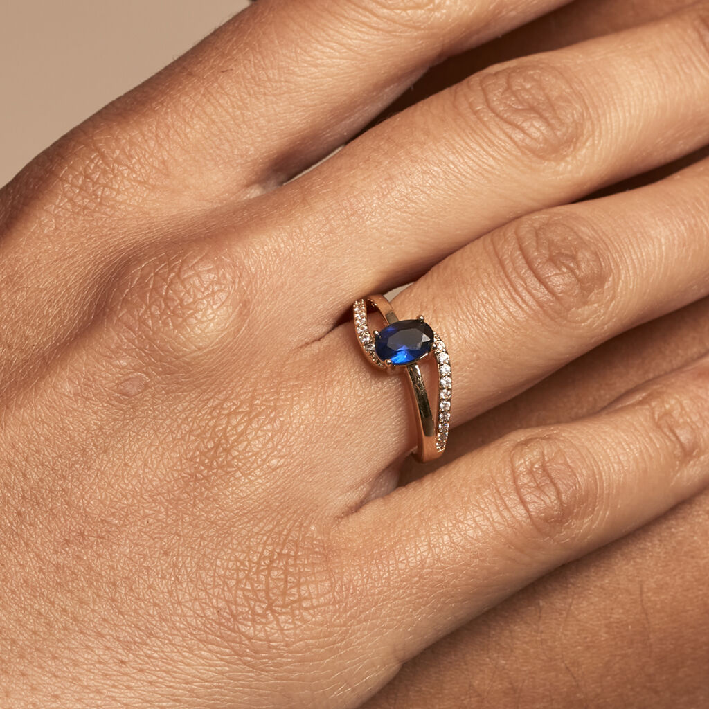 Bague Tyana Plaqué Or Jaune Pierre De Synthese Et Oxyde De Zirconium - Bague fantaisie Femme | Marc Orian