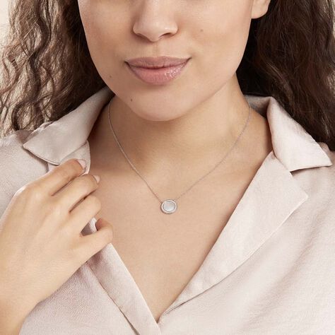 Collier Nawala Argent Blanc Oxyde De Zirconium Et Nacre - Colliers Femme | Marc Orian