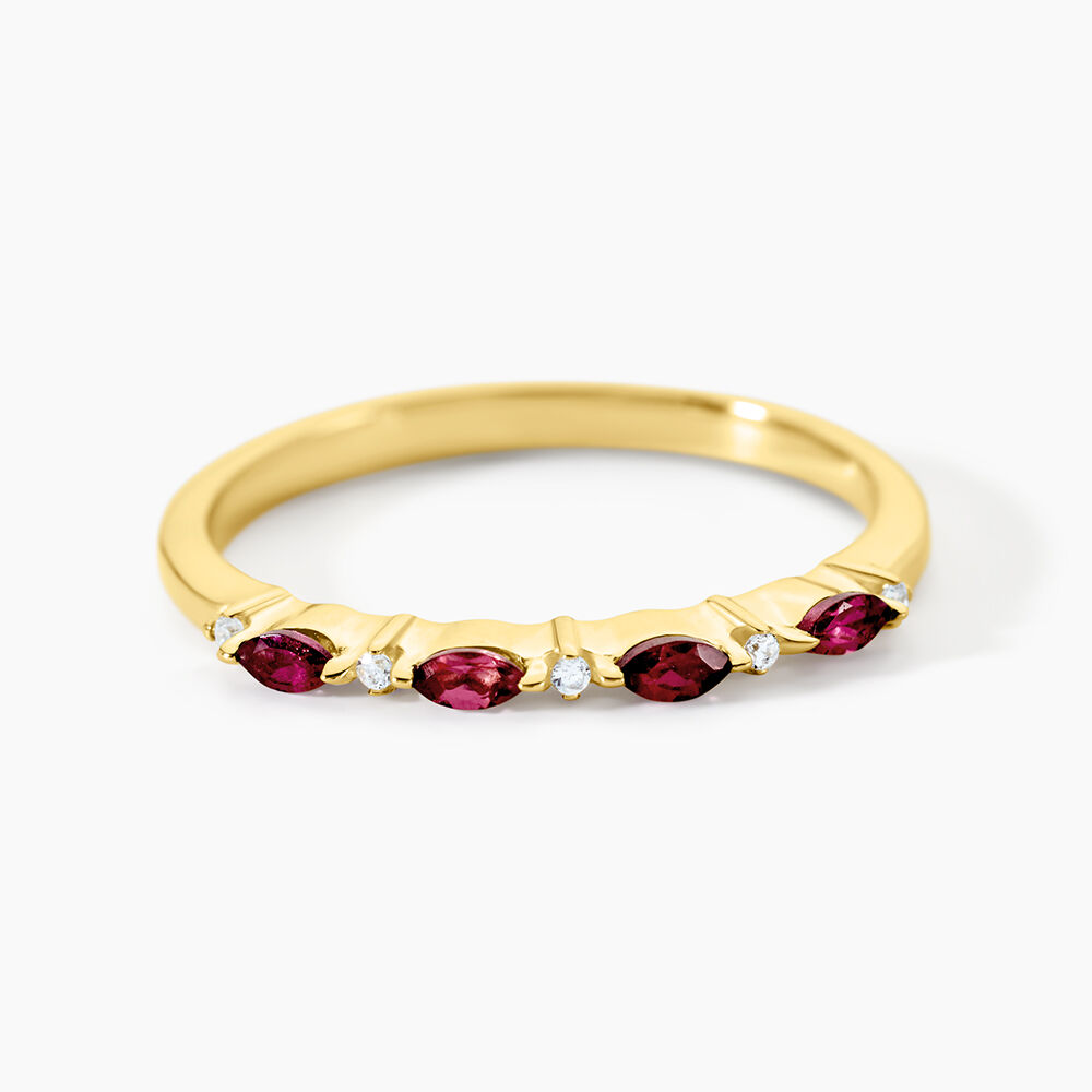 Bague Poem Argent Jaune Rhodolite Oxyde De Zirconium - Bijoux fantaisie Femme | Marc Orian
