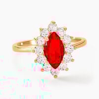 Bague Lisea Plaqué Or Jaune Verre Et Oxyde De Zirconium