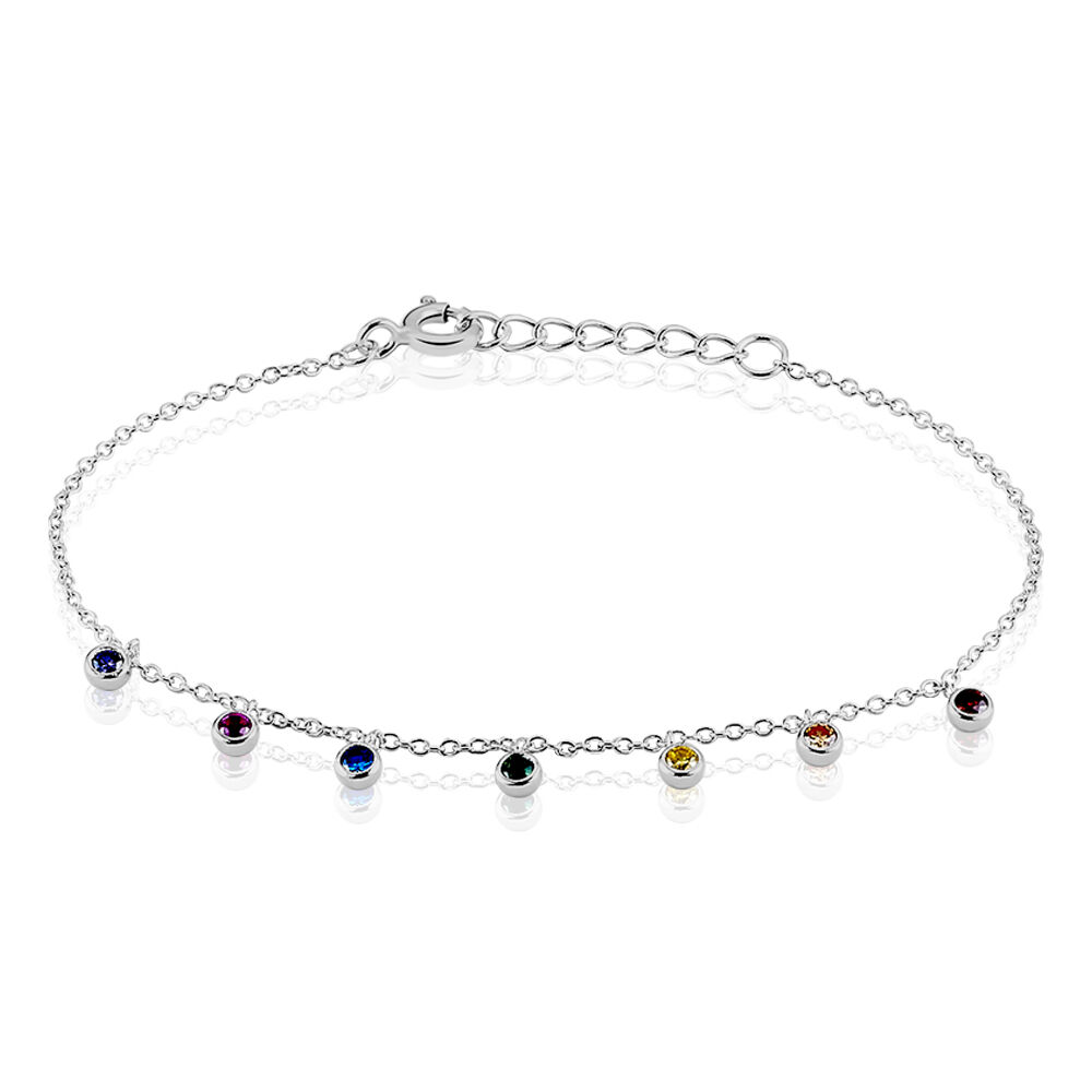 Bracelet Stephen Argent Blanc Oxyde De Zirconium - Bracelets chaînes Femme | Marc Orian