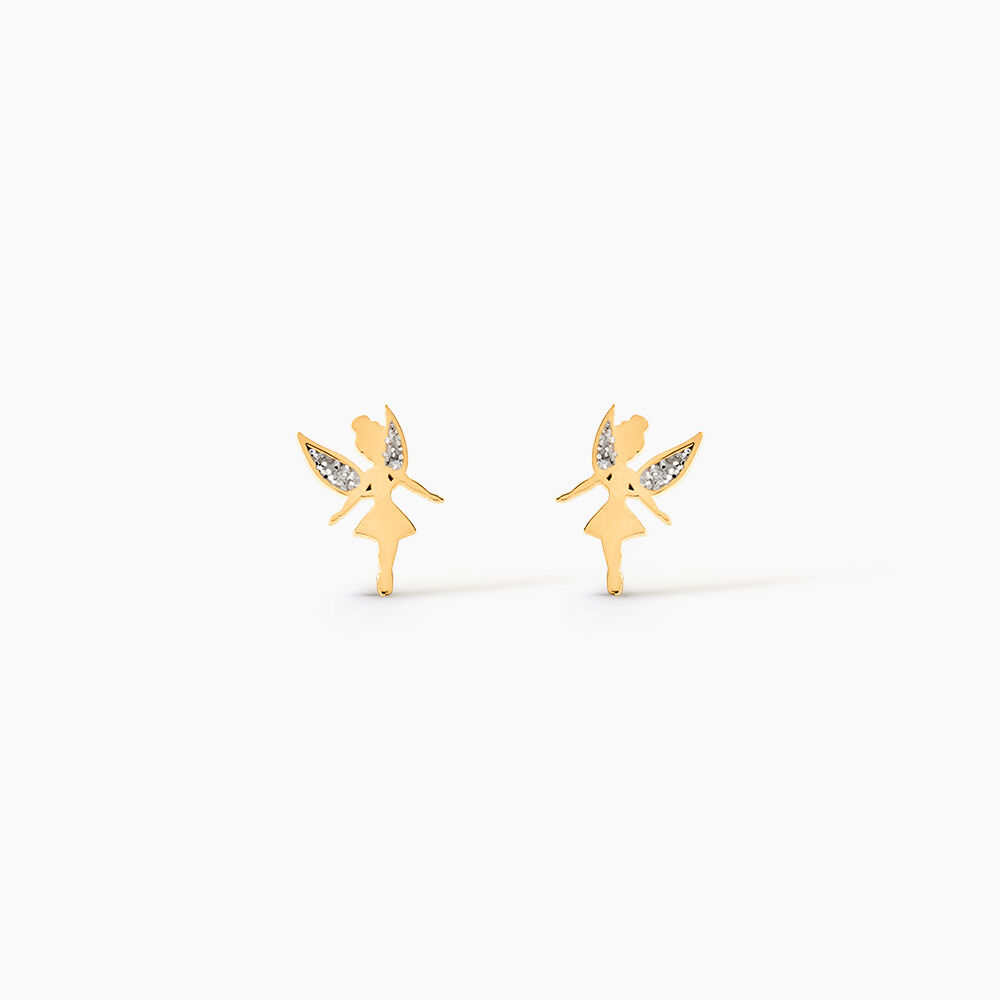 Boucles D'oreilles Puces Phillie Or Jaune - Puces Enfant | Marc Orian