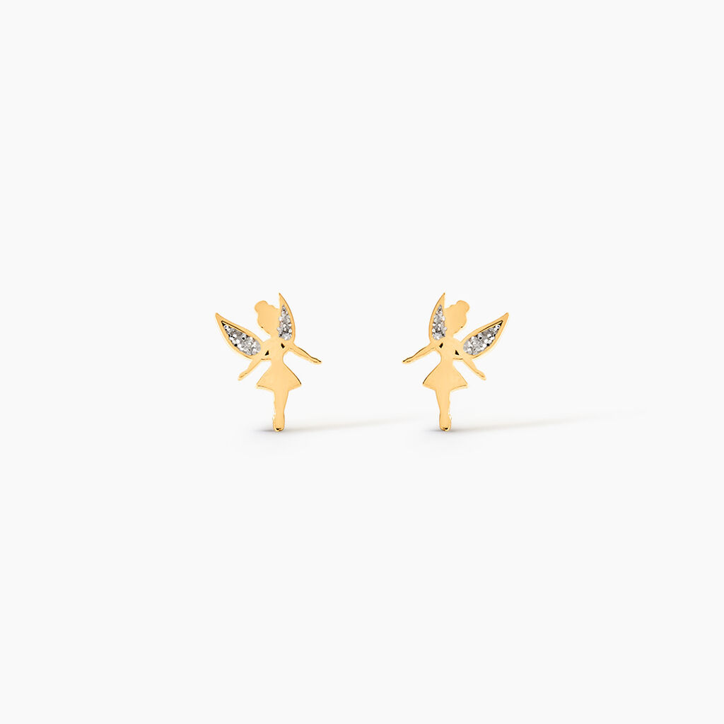 Boucles D'oreilles Puces Phillie Or Jaune - Puces Enfant | Marc Orian