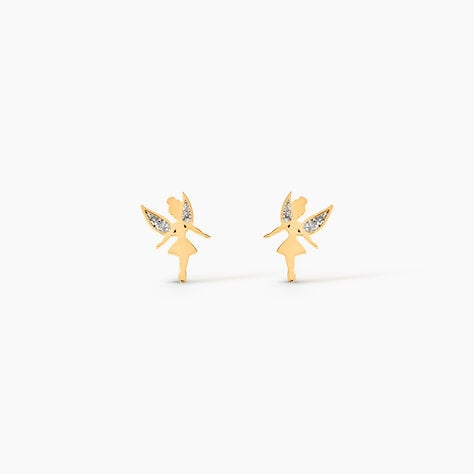 Boucles D'oreilles Puces Phillie Or Jaune - Puces Enfant | Marc Orian