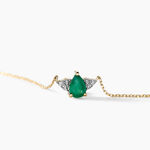 Collier Glykeria Or Jaune Emeraude Diamant - Colliers avec pierres Femme | Marc Orian