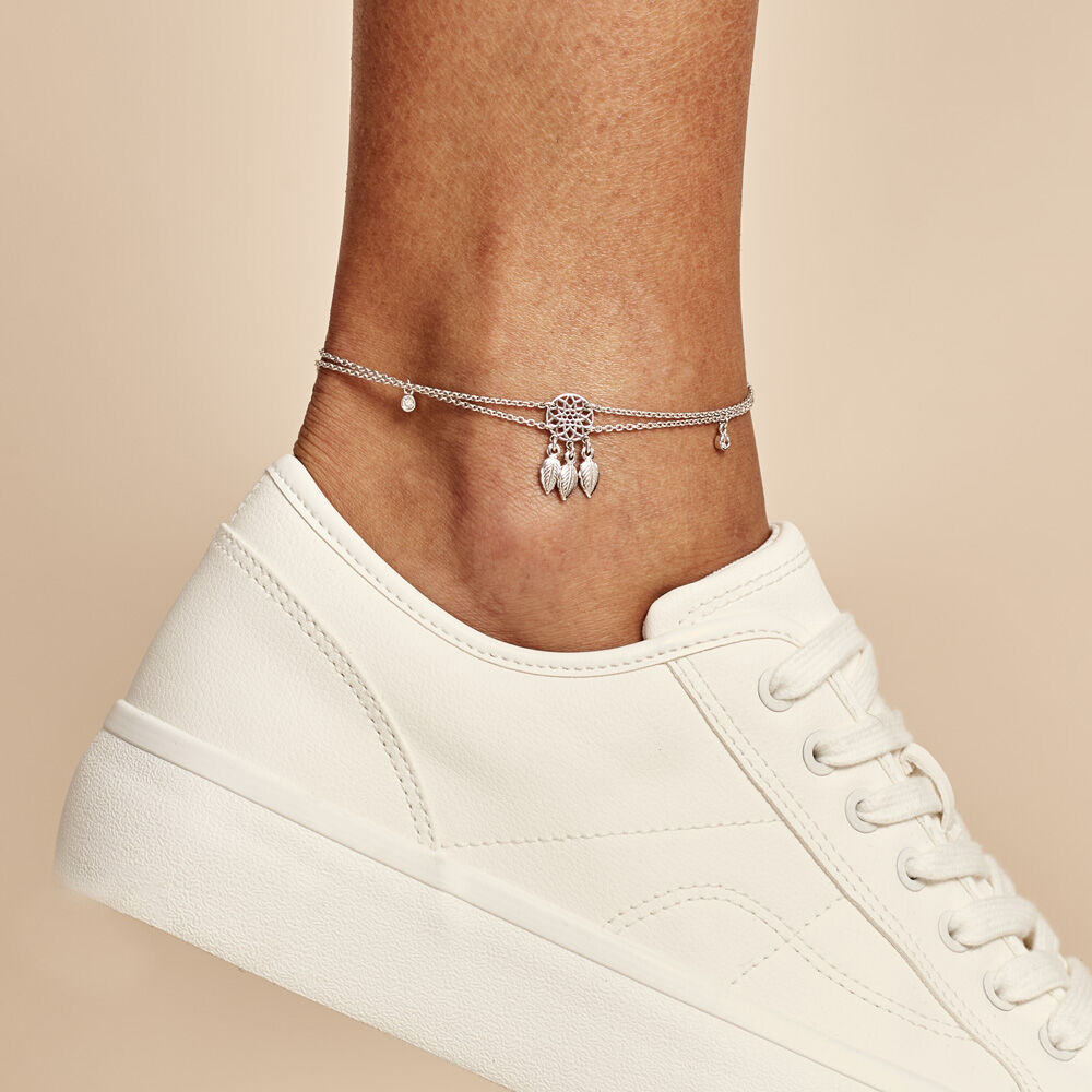 Chaîne De Cheville Argent Blanc Tangui Oxydes De Zirconium -  Femme | Marc Orian