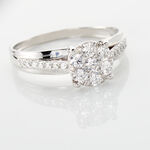 Bague Kate Or Blanc Diamant Synth&eacute;tique - Parures de mariage Femme | Marc Orian