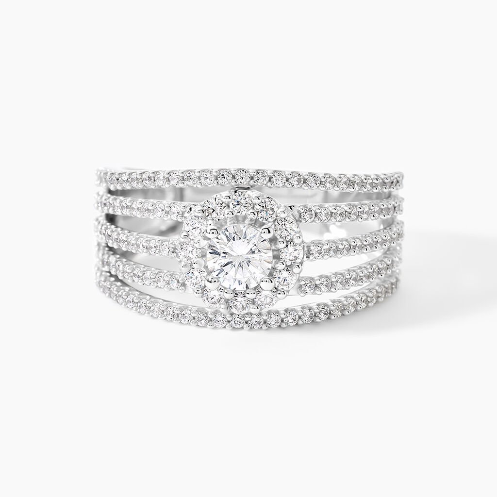 Bague Solitaire Iolente Argent Oxyde De Zirconium - Solitaires Femme | Marc Orian