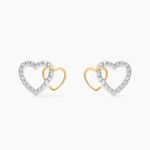 Boucles D'oreilles Puces Ysma Or Jaune Argent Blanc - Puces Femme | Marc Orian