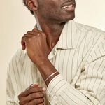 Bracelet Identit&eacute; Argent Blanc Vivian - Gourmettes Homme | Marc Orian