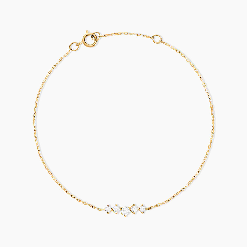 Bracelet Dipak Or Jaune Oxyde De Zirconium - Bracelets cha&icirc;nes Femme | Marc Orian