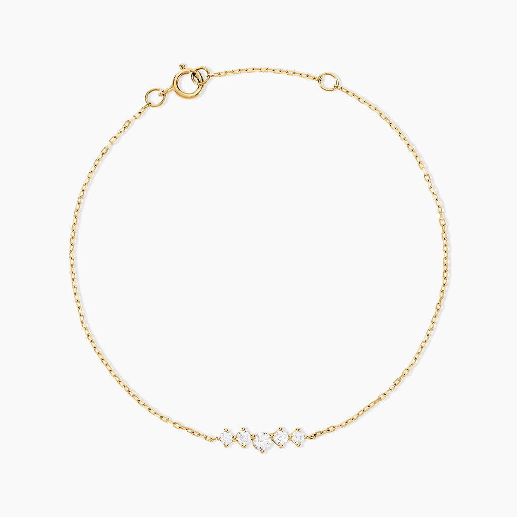 Bracelet Dipak Or Jaune Oxyde De Zirconium - Bracelets cha&icirc;nes Femme | Marc Orian