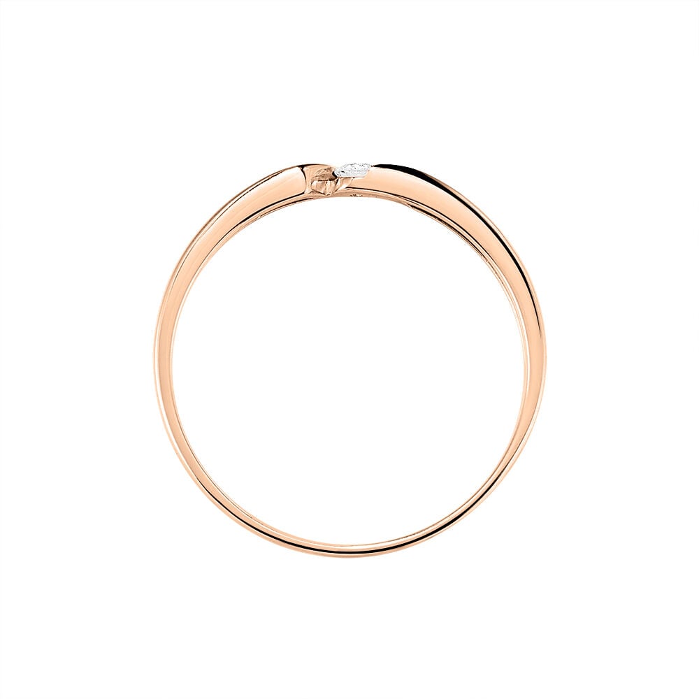 Bague Solitaire Anilie Or Rose Diamant - Parures de mariage Femme | Marc Orian