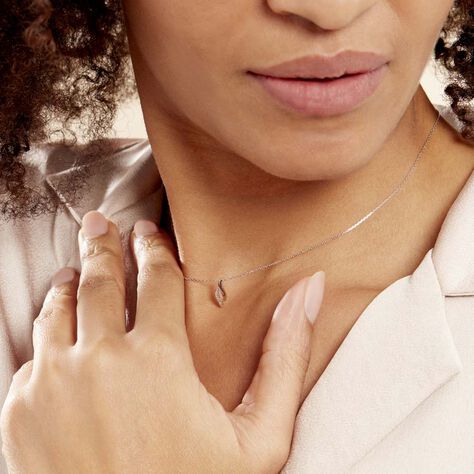Collier Tylane Or Blanc Diamant - Colliers Femme | Marc Orian