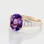 Bague Or Jaune Marie-camille Am&eacute;thyste Oxydes De Zirconium - Bagues pierres fines Femme | Marc Orian