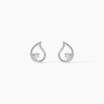 Boucles D'oreilles Puces Argent Blanc Sidonio Oxydes De Zirconium - Puces Femme | Marc Orian