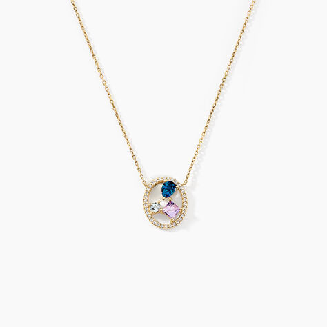 Collier Garden Or Jaune Topaze Améthyste - Colliers avec pierres Femme | Marc Orian