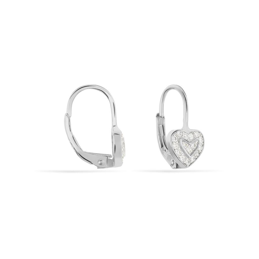 Boucles D'oreilles Pendantes Maximin Argent Blanc Oxyde De Zirconium - Boucles d'oreilles Pendantes Femme | Marc Orian