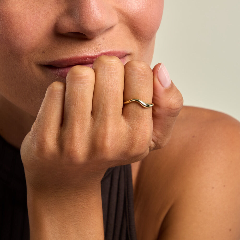 Bague Omega Argent Dor&eacute; A L'Or 750/1000 - Bijoux fantaisie Femme | Marc Orian