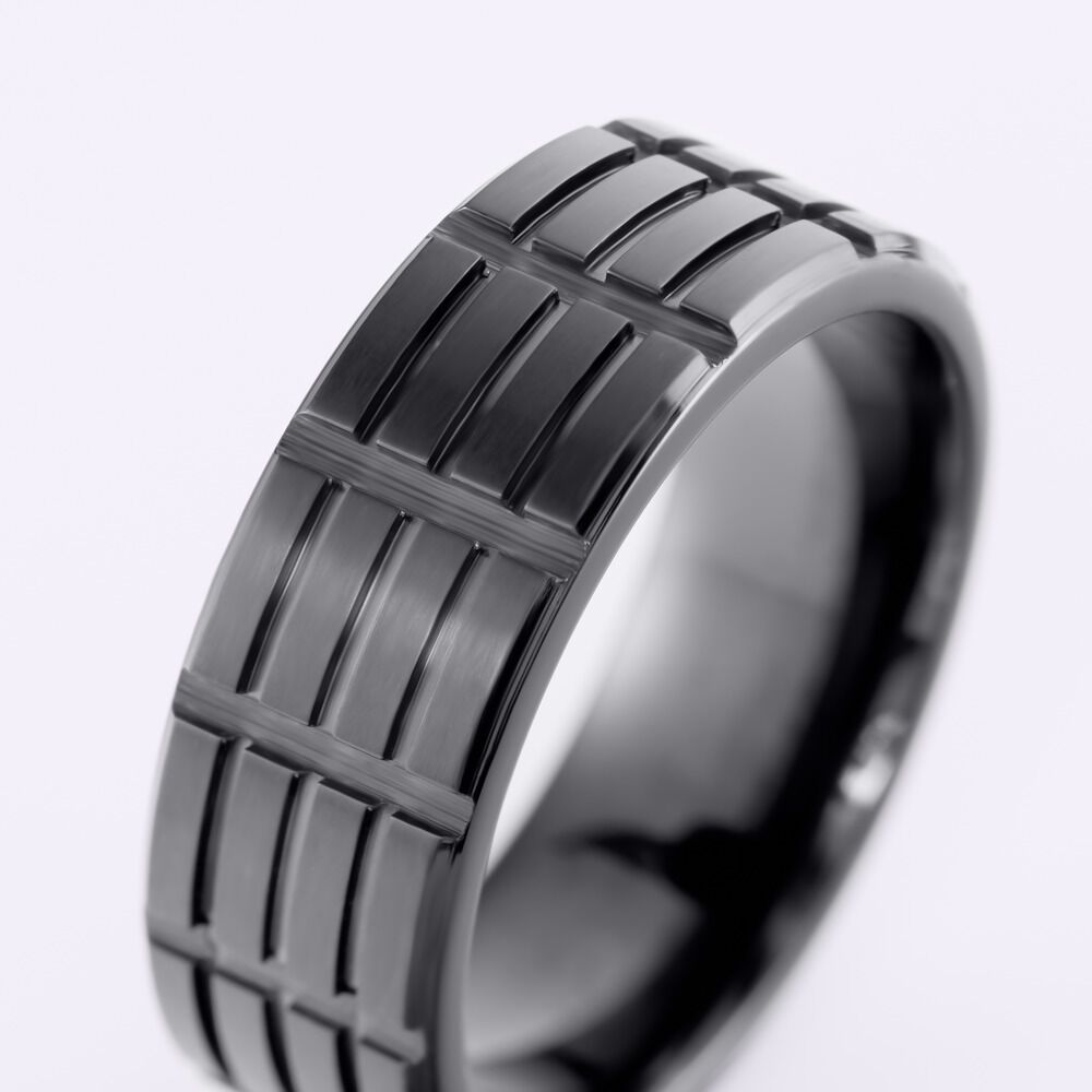 Bague Fabio Acier Noir - Bijoux fantaisie Homme | Marc Orian