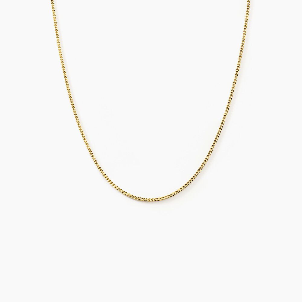 Cha&icirc;ne Ixia Maille Gourmette Diamantee Or Jaune - Chaines Famille | Marc Orian