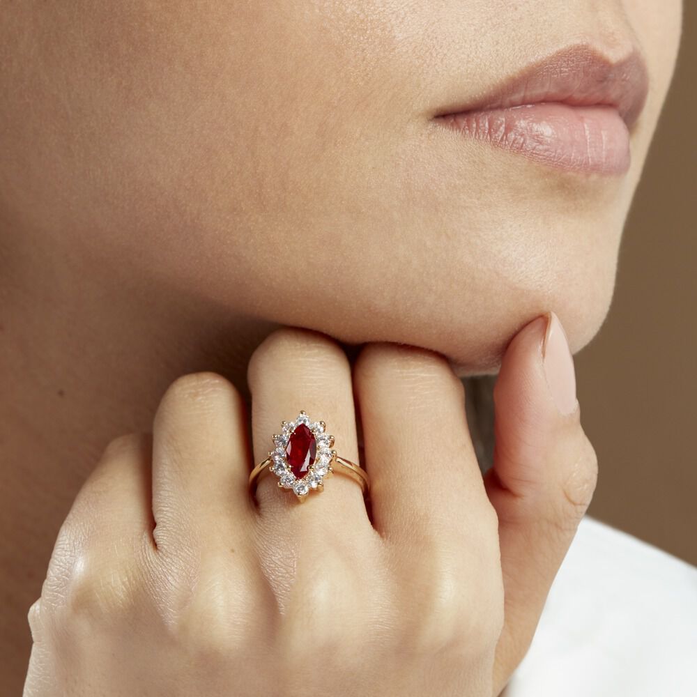 Bague Lisea Plaqué Or Jaune Verre Et Oxyde De Zirconium - Bagues de promesse Femme | Marc Orian