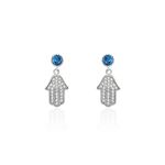 Boucles D'oreilles Pendantes Fidelma Argent Blanc Spinelle Oxyde - Pendantes Femme | Marc Orian