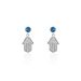 Boucles D'oreilles Pendantes Fidelma Argent Blanc Spinelle Oxyde - Pendantes Femme | Marc Orian