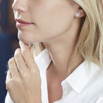 Boucles D'oreilles Puces Carren Argent Blanc Oxyde De Zirconium - Puces Femme | Marc Orian