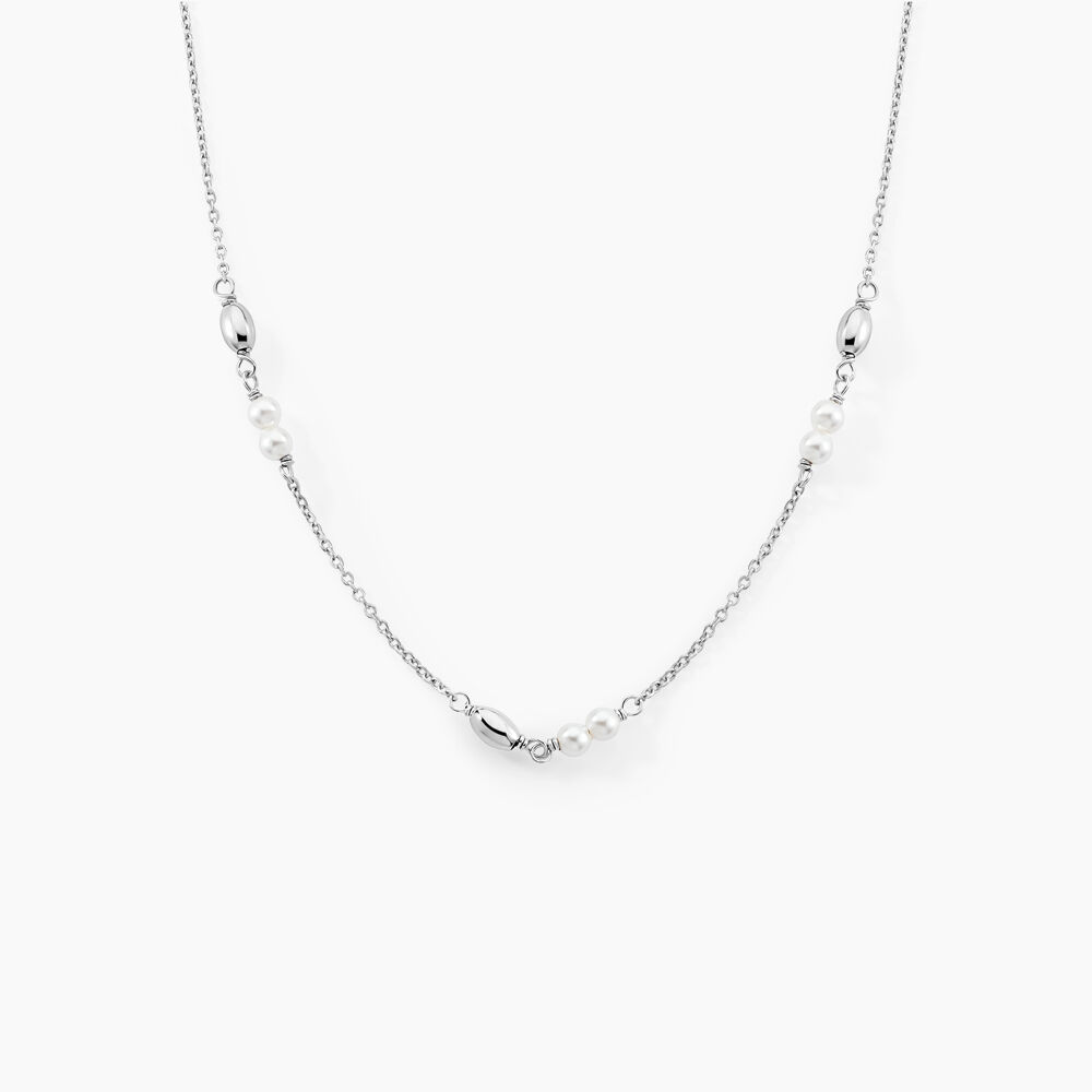 Collier Felisia Argent Blanc Cristaux De Swarovski - Colliers avec pierres Femme | Marc Orian