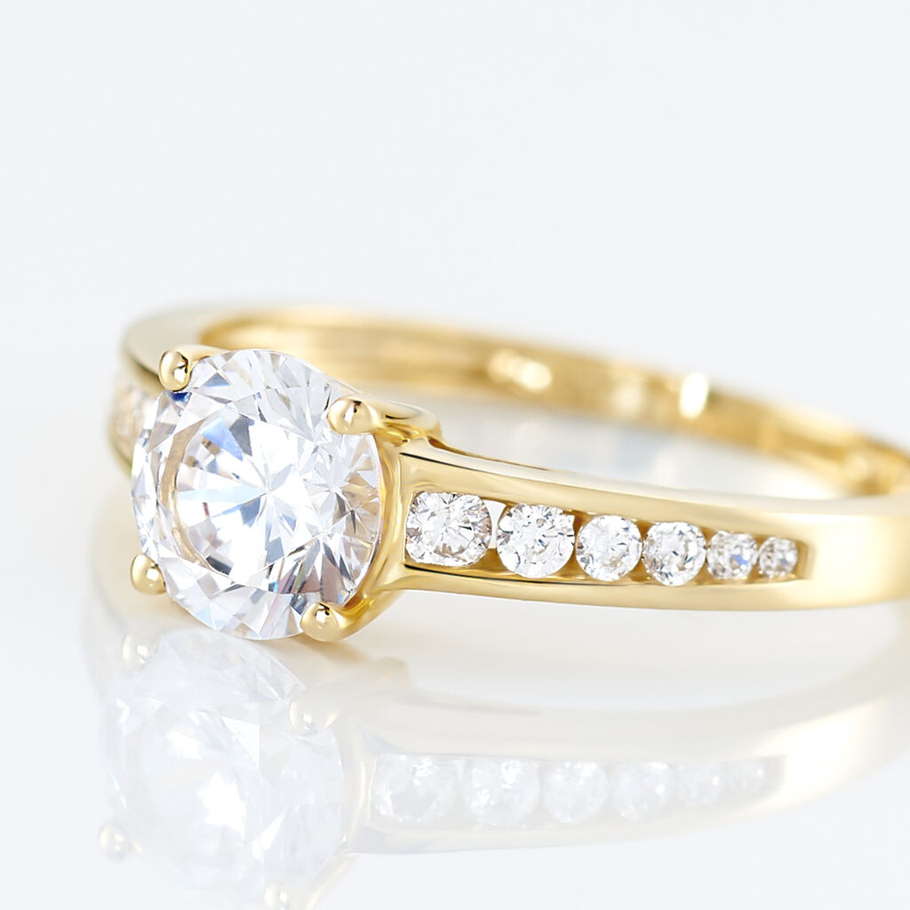 Bague Solitaire Tatjana Or Blanc Oxyde De Zirconium - Bagues Solitaire Femme | Marc Orian