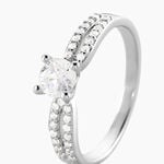 Bague Solitaire Solitea Argent Blanc Oxyde De Zirconium - Bijoux fantaisie Femme | Marc Orian
