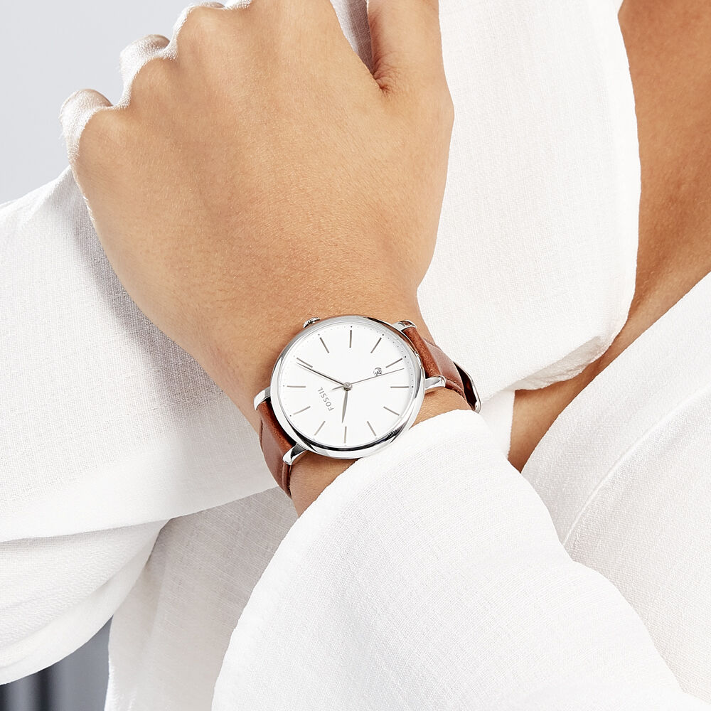 Montre cuir femme new arrivals fossil
