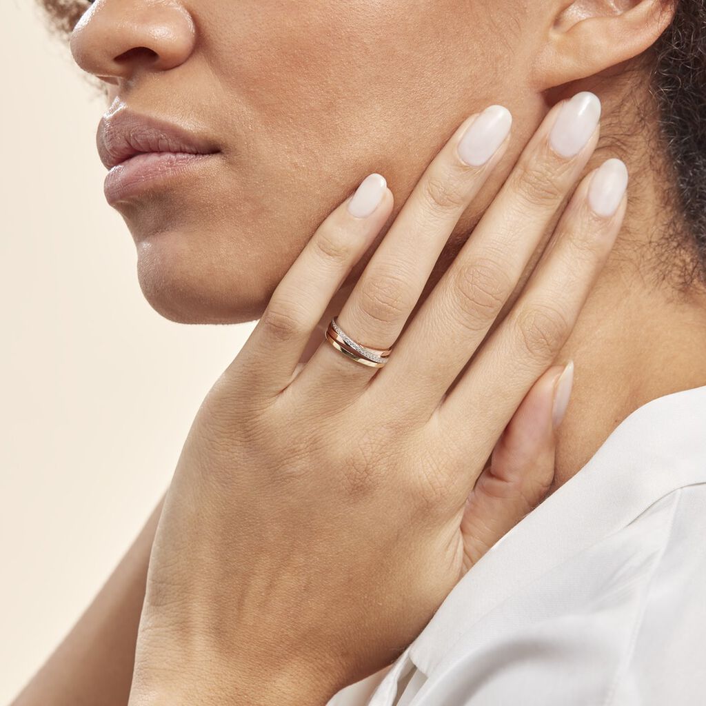 Bague Layan Or Tricolore Diamant - Bagues Femme | Marc Orian
