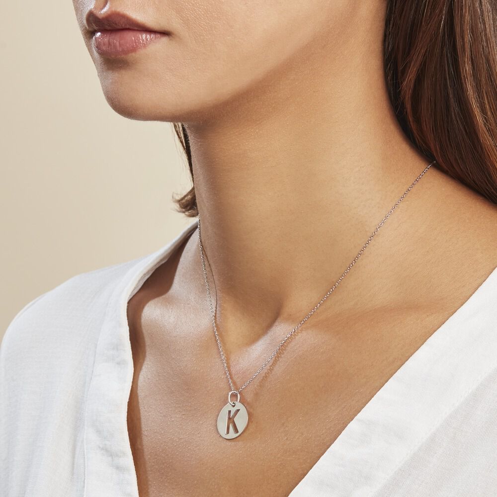 Pendentif Elio K Argent Blanc - Pendentifs Famille | Marc Orian