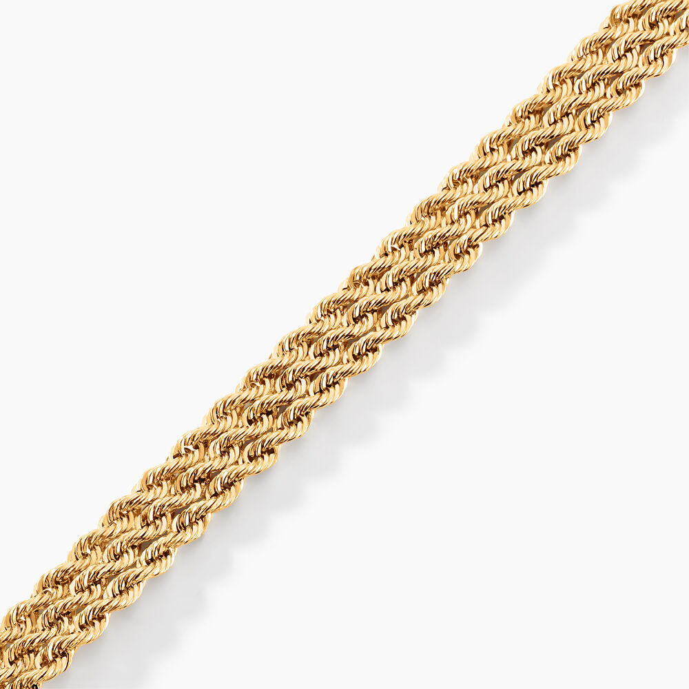 Bracelet Jerry Maille Corde 3 Rangs Or Jaune - Bracelets mailles Femme | Marc Orian