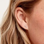 Boucles D'Oreilles Puces Sabia Argent Blanc Oxyde De Zirconium - Puces Femme | Marc Orian