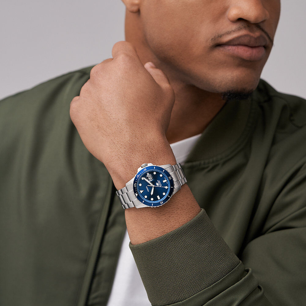 Montre Fossil Blue Dive Bleu - Montres étanches Homme | Marc Orian