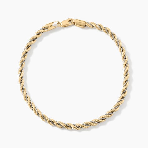 Bracelet Cordelia Maille Corde Et Venitienne Or Bicolore - Bracelets mailles Femme | Marc Orian
