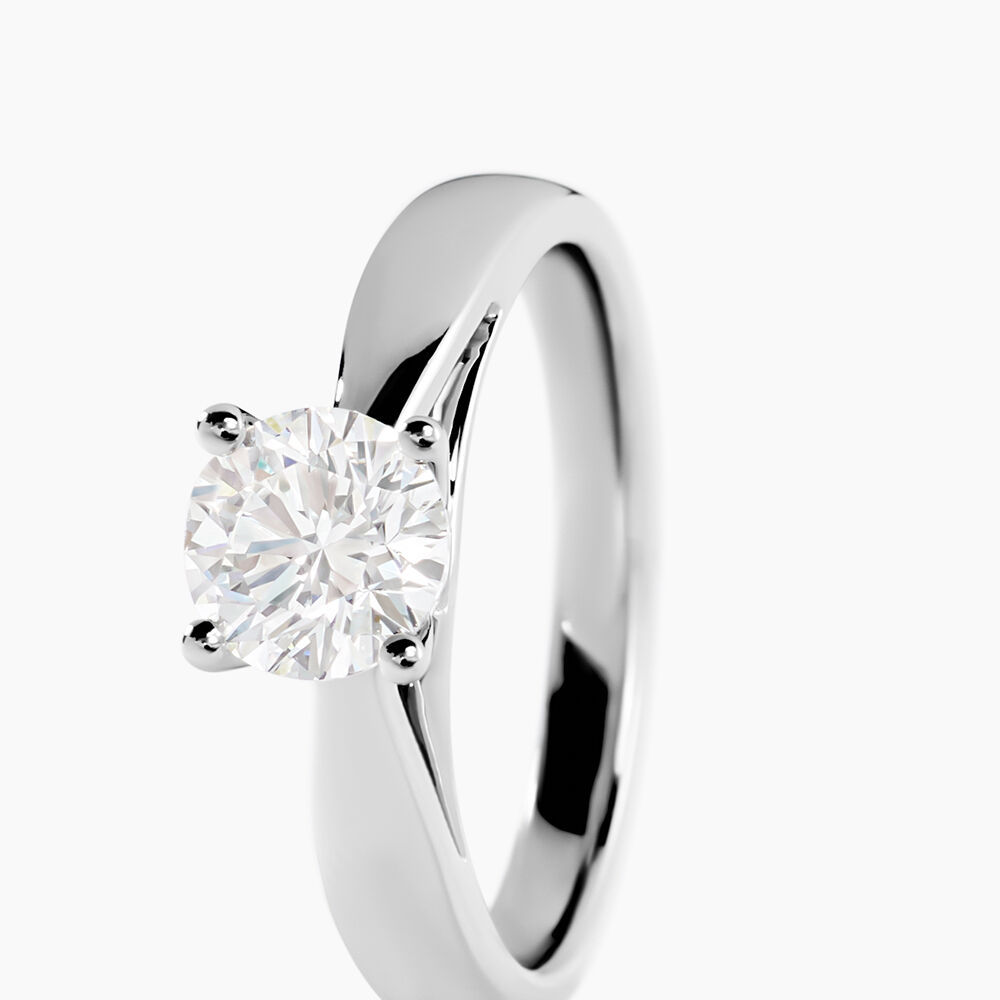 Bague Solitaire Platine Blanc Diamant - Solitaires Femme | Marc Orian