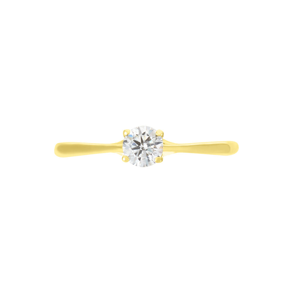 Bague Solitaire Or Jaune Solenia Diamant - Parures de mariage Femme | Marc Orian